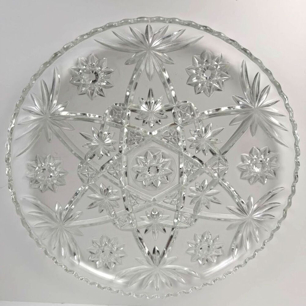 Anchor Hocking "Star of David" Early American Prescut EAPC 13.5" Serving Platter